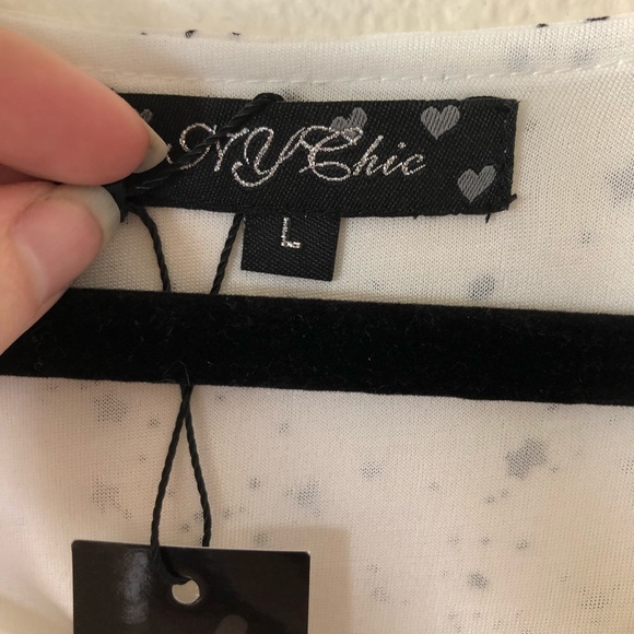 NY Chic White Floral Summer Sun Dress Size Large - Picture 4 of 5